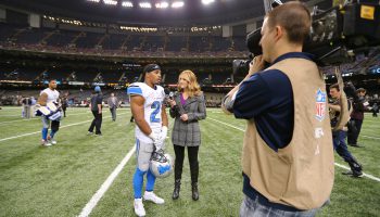 Interviewing Ameer Abdullah in the Superdome after Monday Night Football
